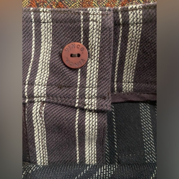 Vince Brown Striped 2 Pocket Mini Skirt Women's Size 4 New With Tags NWT - Picture 6 of 8